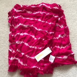 Pink And White Tye Dye Scarf NWT